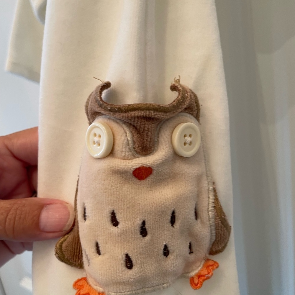 GYMBOREE VELOUR OWL ROMPER - Picture 3 of 3